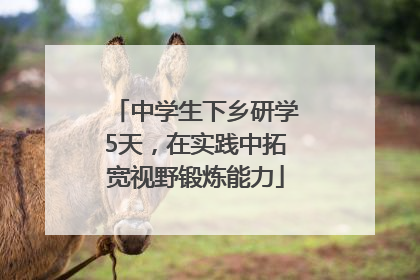 中学生下乡研学5天，在实践中拓宽视野锻炼能力