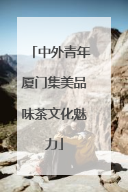 中外青年厦门集美品味茶文化魅力