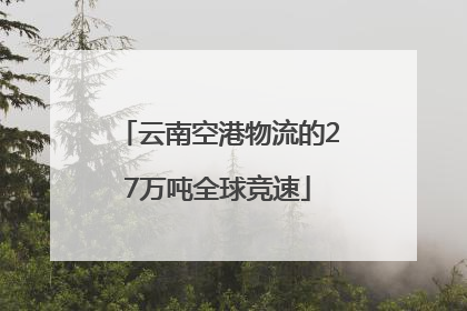 云南空港物流的27万吨全球竞速