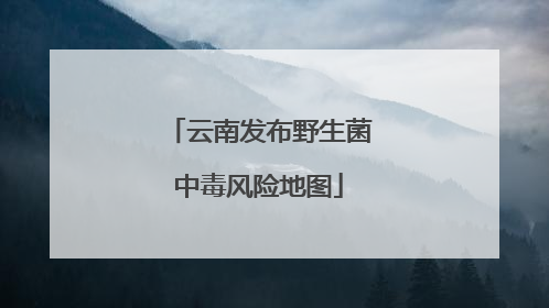 云南发布野生菌中毒风险地图