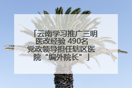 云南学习推广三明医改经验 490名党政领导担任辖区医院“编外院长”