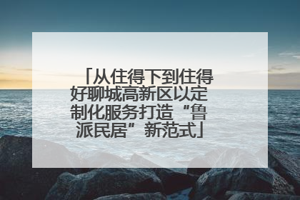 从住得下到住得好聊城高新区以定制化服务打造“鲁派民居”新范式