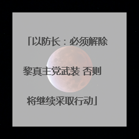 以防长：必须解除黎真主党武装 否则将继续采取行动