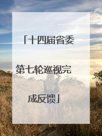 十四届省委第七轮巡视完成反馈