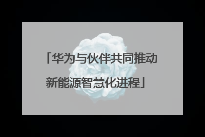 华为与伙伴共同推动新能源智慧化进程