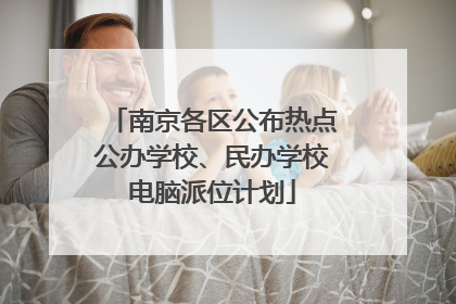 南京各区公布热点公办学校、民办学校电脑派位计划