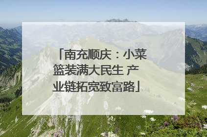 南充顺庆：小菜篮装满大民生 产业链拓宽致富路