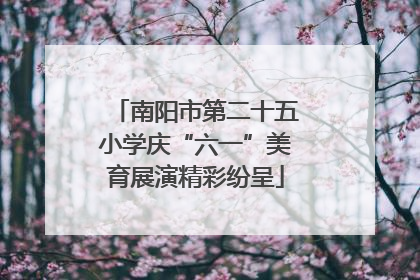 南阳市第二十五小学庆“六一”美育展演精彩纷呈