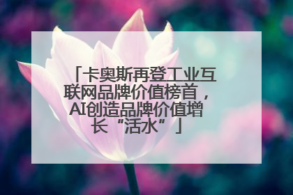 卡奥斯再登工业互联网品牌价值榜首，AI创造品牌价值增长“活水”