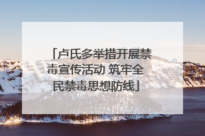 卢氏多举措开展禁毒宣传活动 筑牢全民禁毒思想防线