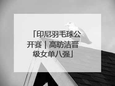 印尼羽毛球公开赛｜高昉洁晋级女单八强