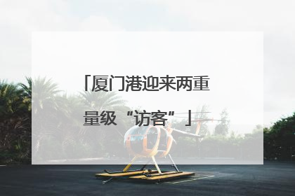 厦门港迎来两重量级“访客”