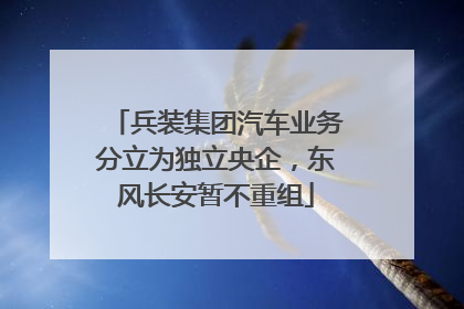 兵装集团汽车业务分立为独立央企，东风长安暂不重组