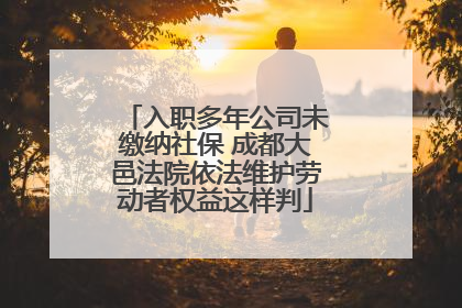 入职多年公司未缴纳社保 成都大邑法院依法维护劳动者权益这样判
