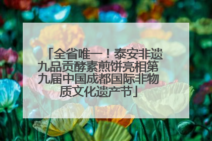 全省唯一！泰安非遗九品贡酵素煎饼亮相第九届中国成都国际非物质文化遗产节