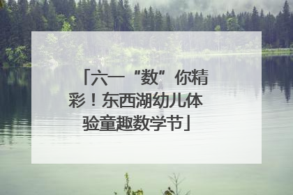 六一“数”你精彩！东西湖幼儿体验童趣数学节