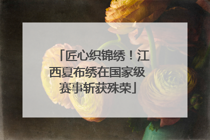 匠心织锦绣！江西夏布绣在国家级赛事斩获殊荣