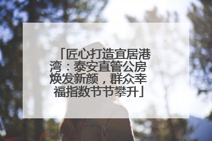 匠心打造宜居港湾：泰安直管公房焕发新颜，群众幸福指数节节攀升