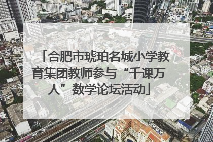 合肥市琥珀名城小学教育集团教师参与“千课万人”数学论坛活动