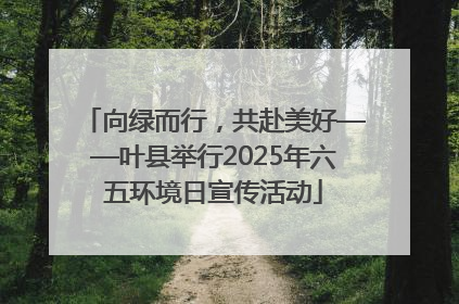 向绿而行，共赴美好——叶县举行2025年六五环境日宣传活动