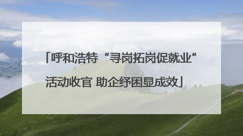 呼和浩特“寻岗拓岗促就业”活动收官 助企纾困显成效