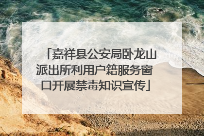 嘉祥县公安局卧龙山派出所利用户籍服务窗口开展禁毒知识宣传