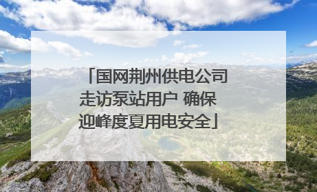 国网荆州供电公司走访泵站用户 确保迎峰度夏用电安全