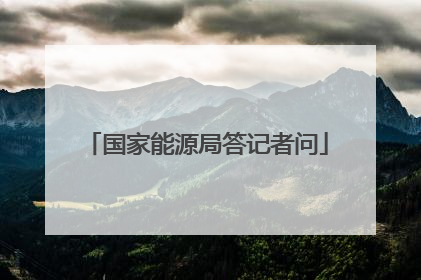 国家能源局答记者问