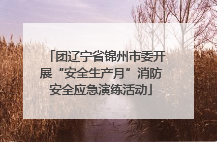 团辽宁省锦州市委开展“安全生产月”消防安全应急演练活动