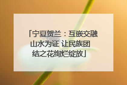 宁夏贺兰：互嵌交融 山水为证 让民族团结之花绚烂绽放