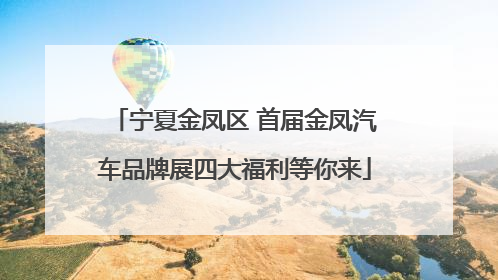宁夏金凤区 首届金凤汽车品牌展四大福利等你来