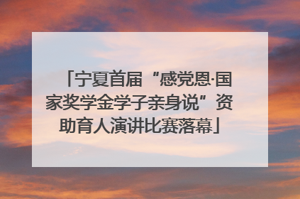 宁夏首届“感党恩·国家奖学金学子亲身说”资助育人演讲比赛落幕
