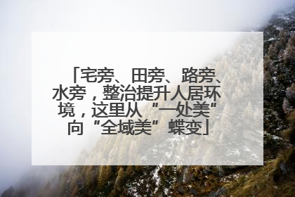 宅旁、田旁、路旁、水旁，整治提升人居环境，这里从“一处美”向“全域美”蝶变