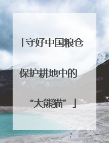 守好中国粮仓 保护耕地中的“大熊猫”