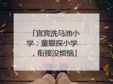 宜宾洗马池小学：童眼探小学，衔接没烦恼