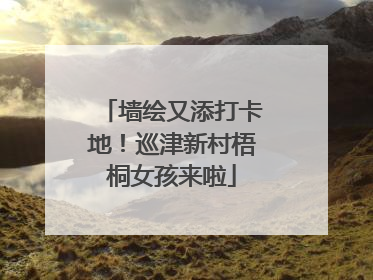 墙绘又添打卡地！巡津新村梧桐女孩来啦