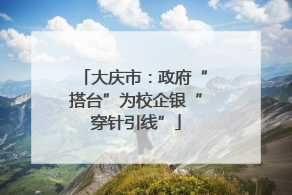 大庆市：政府“搭台”为校企银“穿针引线”