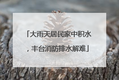 大雨天居民家中积水，丰台消防排水解难