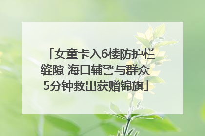 女童卡入6楼防护栏缝隙 海口辅警与群众5分钟救出获赠锦旗