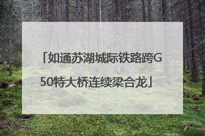 如通苏湖城际铁路跨G50特大桥连续梁合龙