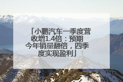 小鹏汽车一季度营收增1.4倍：预期今年销量翻倍，四季度实现盈利