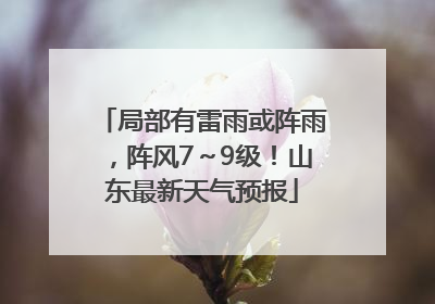 局部有雷雨或阵雨，阵风7～9级！山东最新天气预报