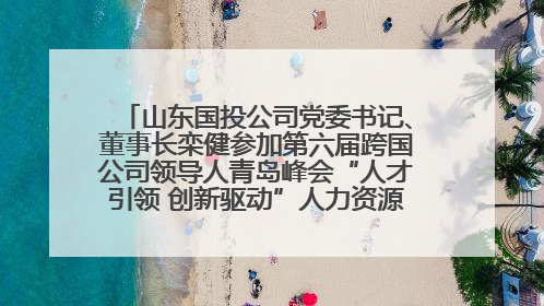 山东国投公司党委书记、董事长栾健参加第六届跨国公司领导人青岛峰会“人才引领 创新驱动”人力资源高质量发展对话会