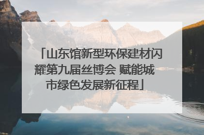 山东馆新型环保建材闪耀第九届丝博会 赋能城市绿色发展新征程