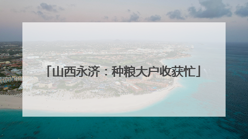 山西永济：种粮大户收获忙