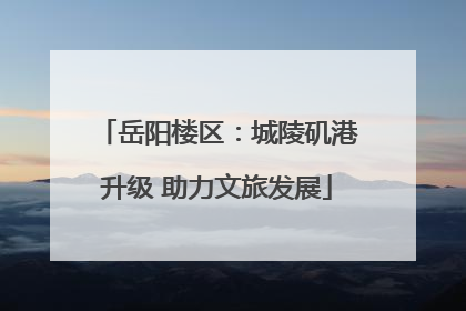 岳阳楼区：城陵矶港升级 助力文旅发展