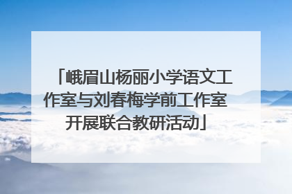 峨眉山杨丽小学语文工作室与刘春梅学前工作室开展联合教研活动