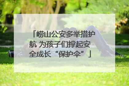 崂山公安多举措护航 为孩子们撑起安全成长“保护伞”