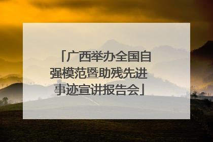 广西举办全国自强模范暨助残先进事迹宣讲报告会