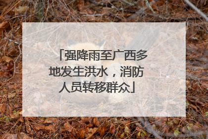 强降雨至广西多地发生洪水，消防人员转移群众
